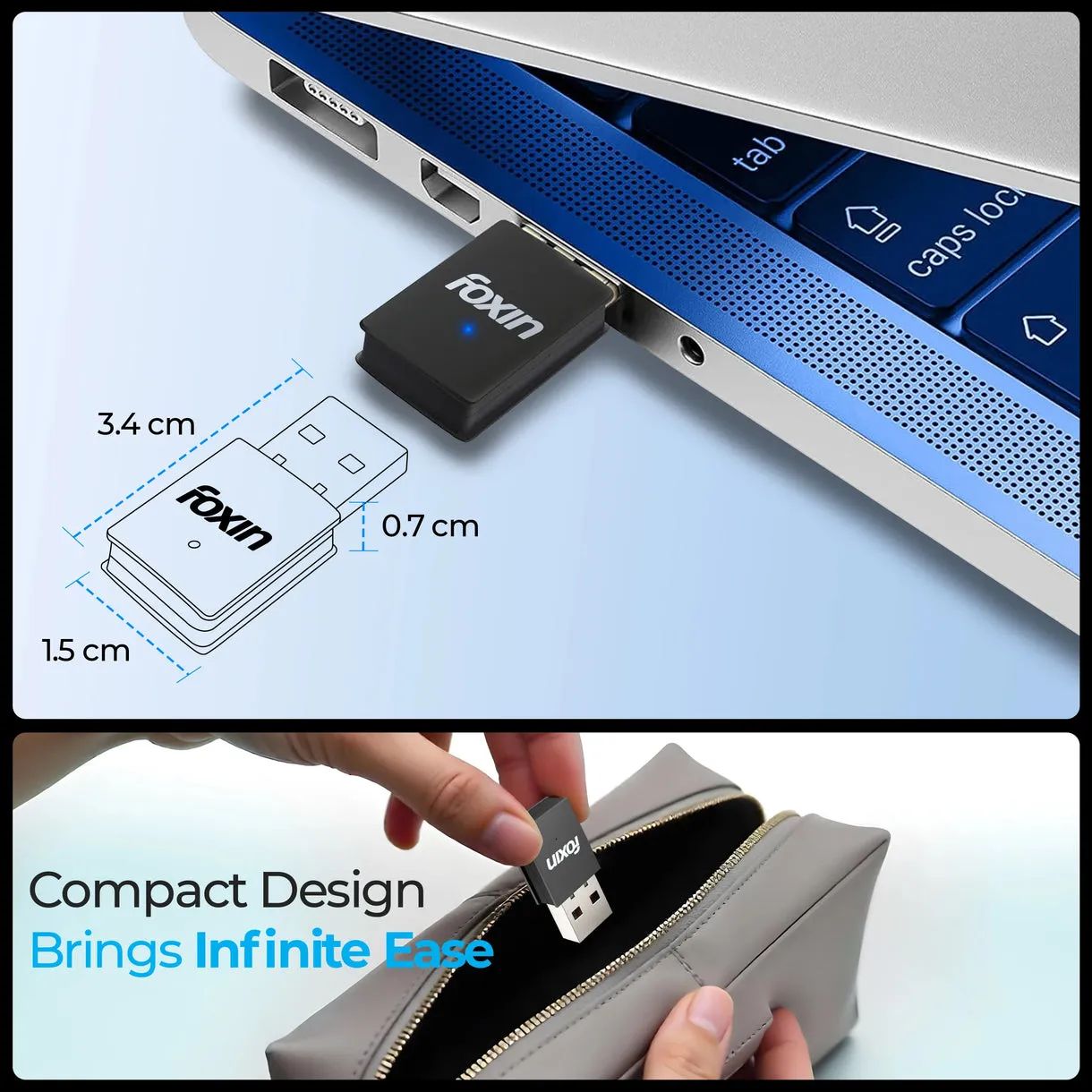 Foxin USB WiFi Adapter 300Mbps (FWD 300) view 5